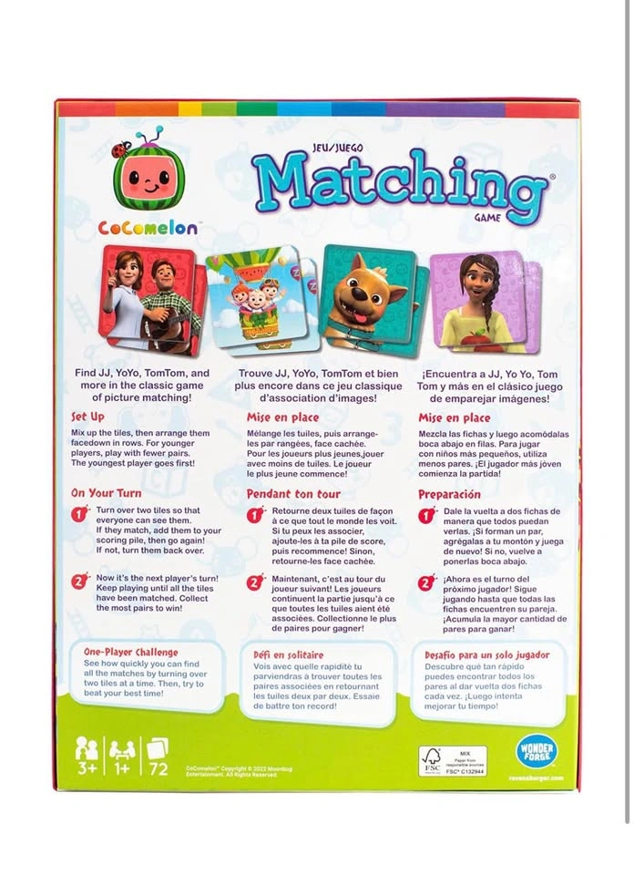 CoComelon Matching Memory Game – Brand New - photo 3