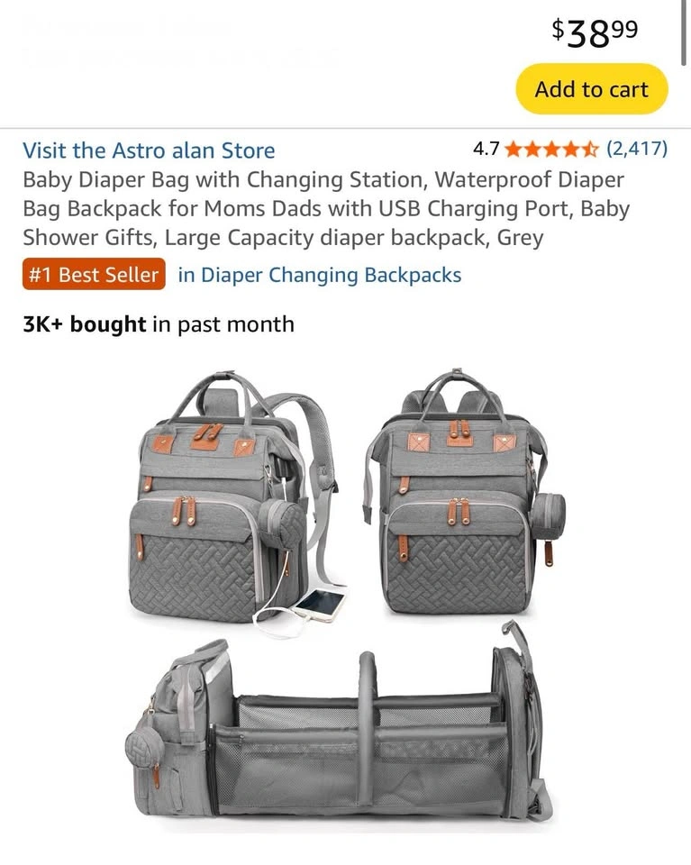 Brand New Baby Diaper Bag Backpack with Changing Station - photo 2