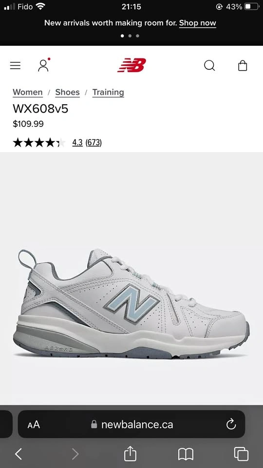 New Balance 🤍🩵 Women 608 V5 Classic Trainer