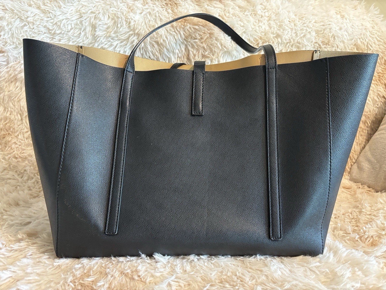 Tiffany & Co Black Leather Large East West Tote - photo 4