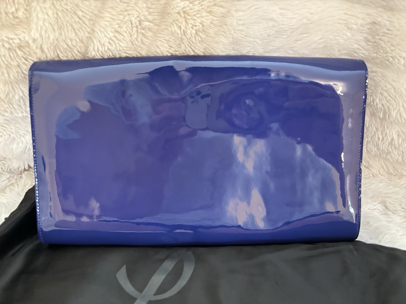 Authentic YVES SAINT LAURENT YSL Patent Leather Flap Clutch - photo 2