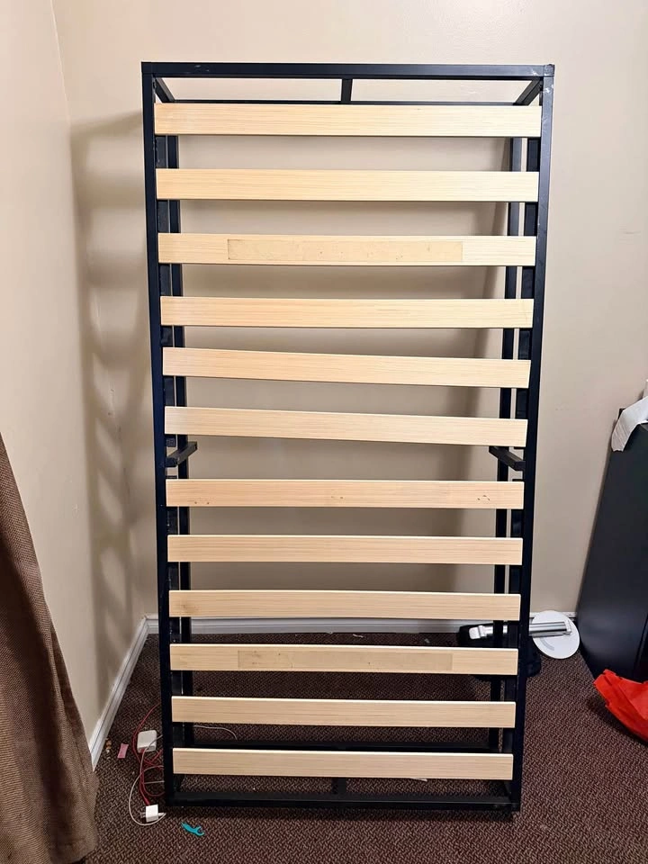 Twin Loft Bed Frame – Metal & Wood