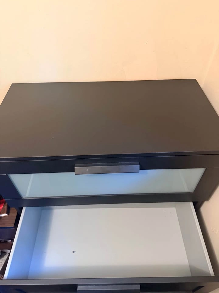 Black 3-Drawer Dresser / Nightstand - photo 3