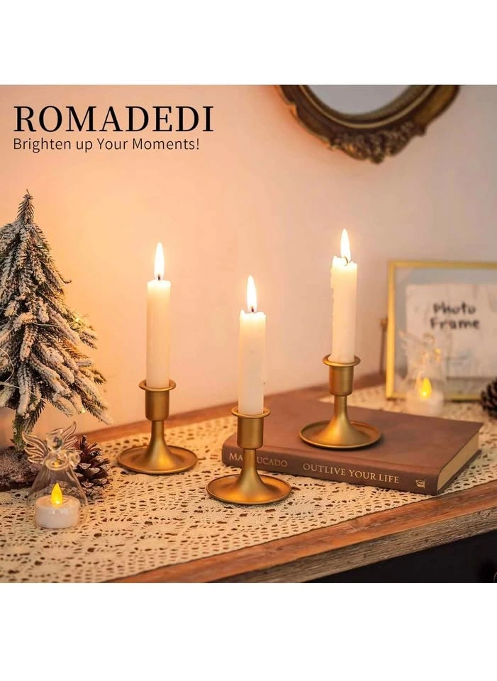 ROMADEDI Gold Tapered Candle Holders Set of 6 - photo 2