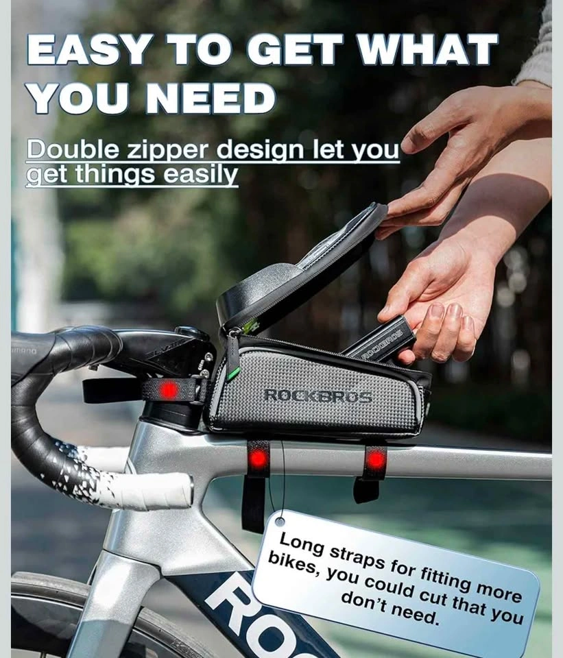 ROCKBROS 1.6L Waterproof Bike Phone Frame Bag - photo 5