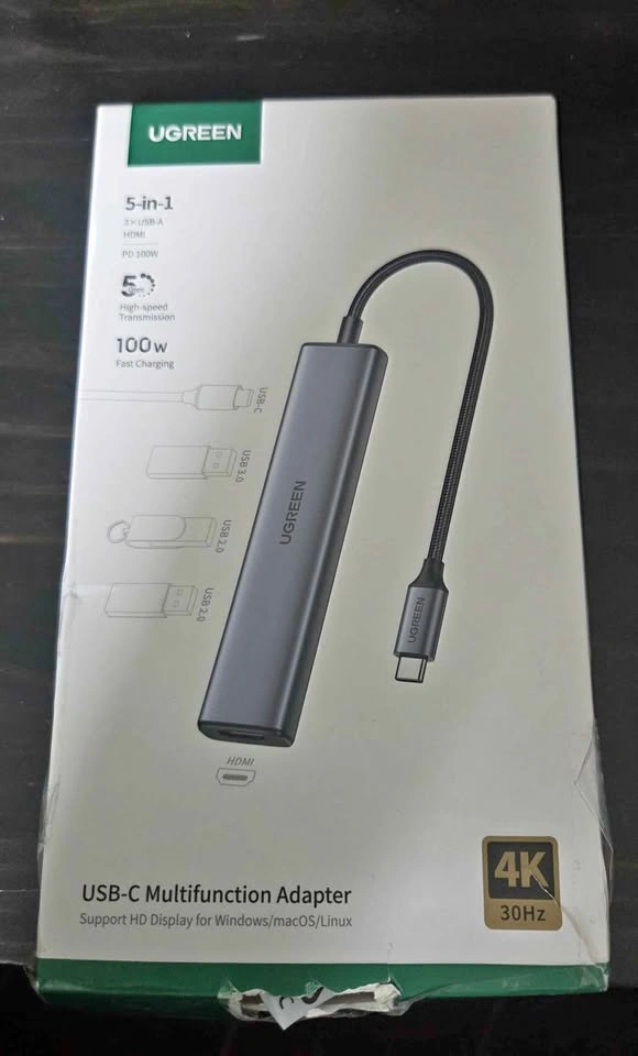 UGREEN 5-in-1 USB-C Multifunction Adapter 100W PD 4K HDMI