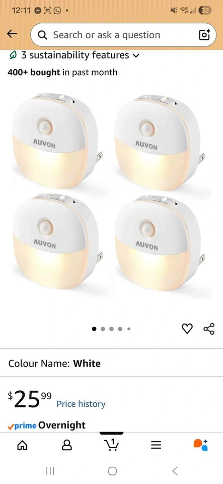 AUVON Motion Sensor Night Lights 4 Pack - photo 2