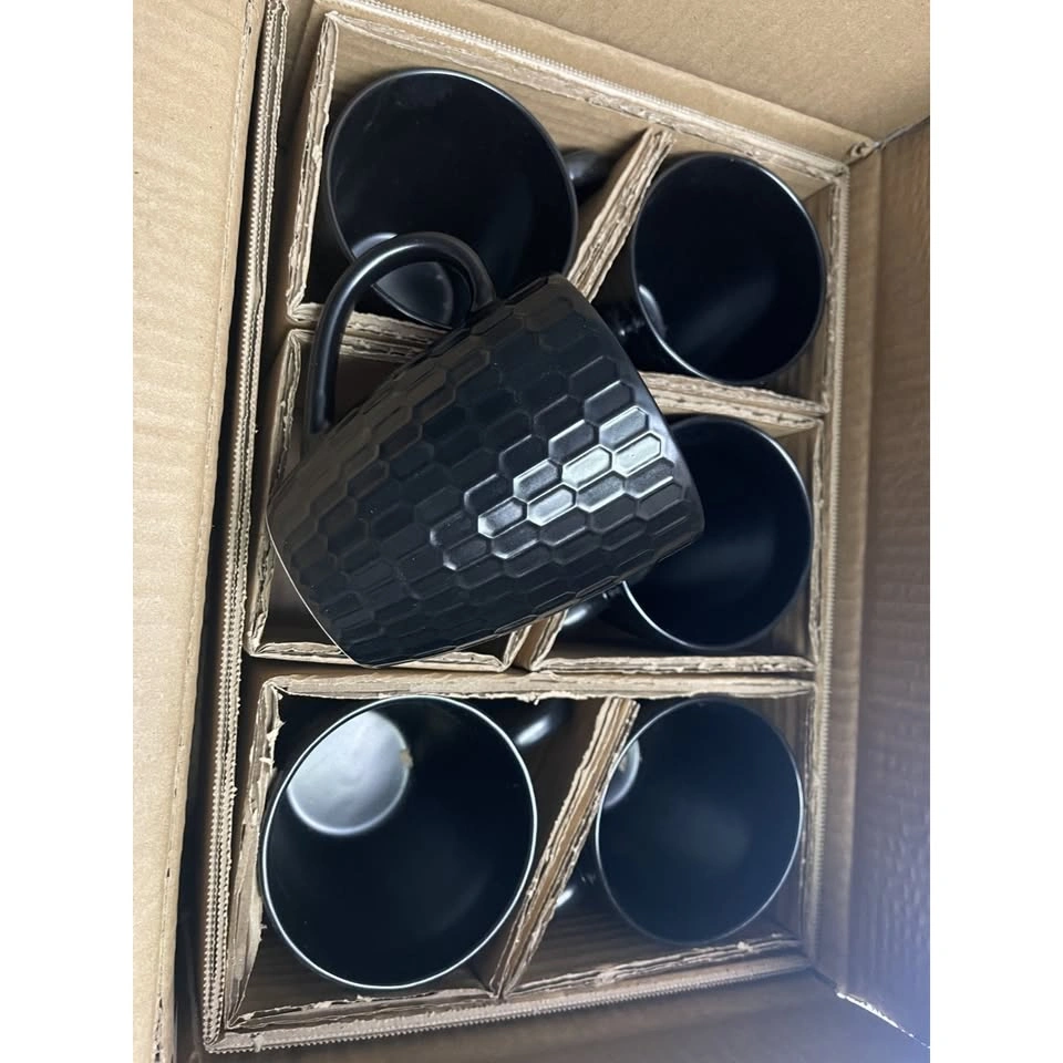 Set of 6 Matte Black 16 OZ Coffee Mugs - photo 2