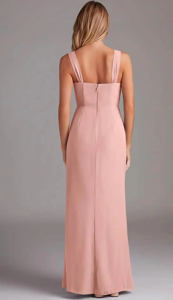 Chiffon Pastel Pink Bridesmaid Dress - photo 2