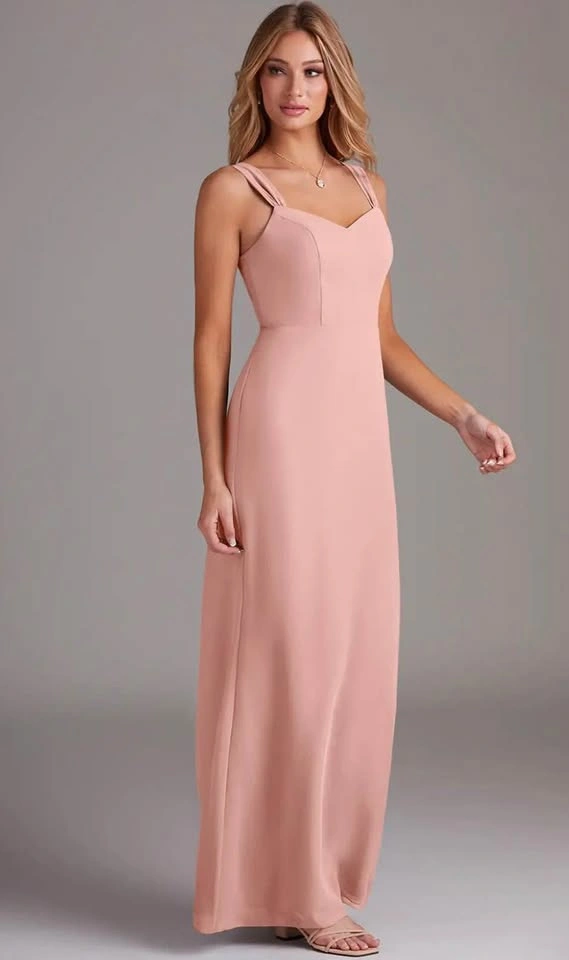 Chiffon Pastel Pink Bridesmaid Dress - photo 3