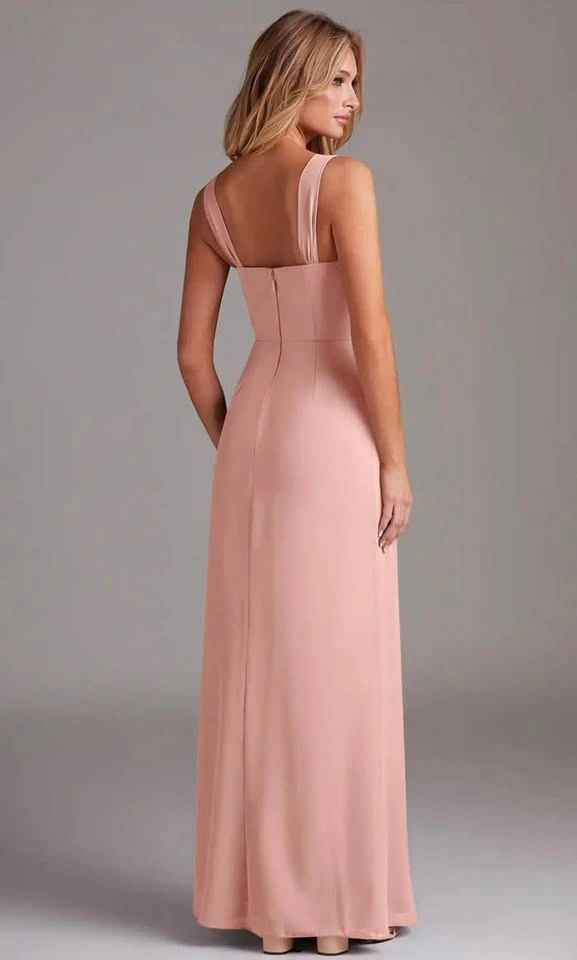 Chiffon Pastel Pink Bridesmaid Dress - photo 4