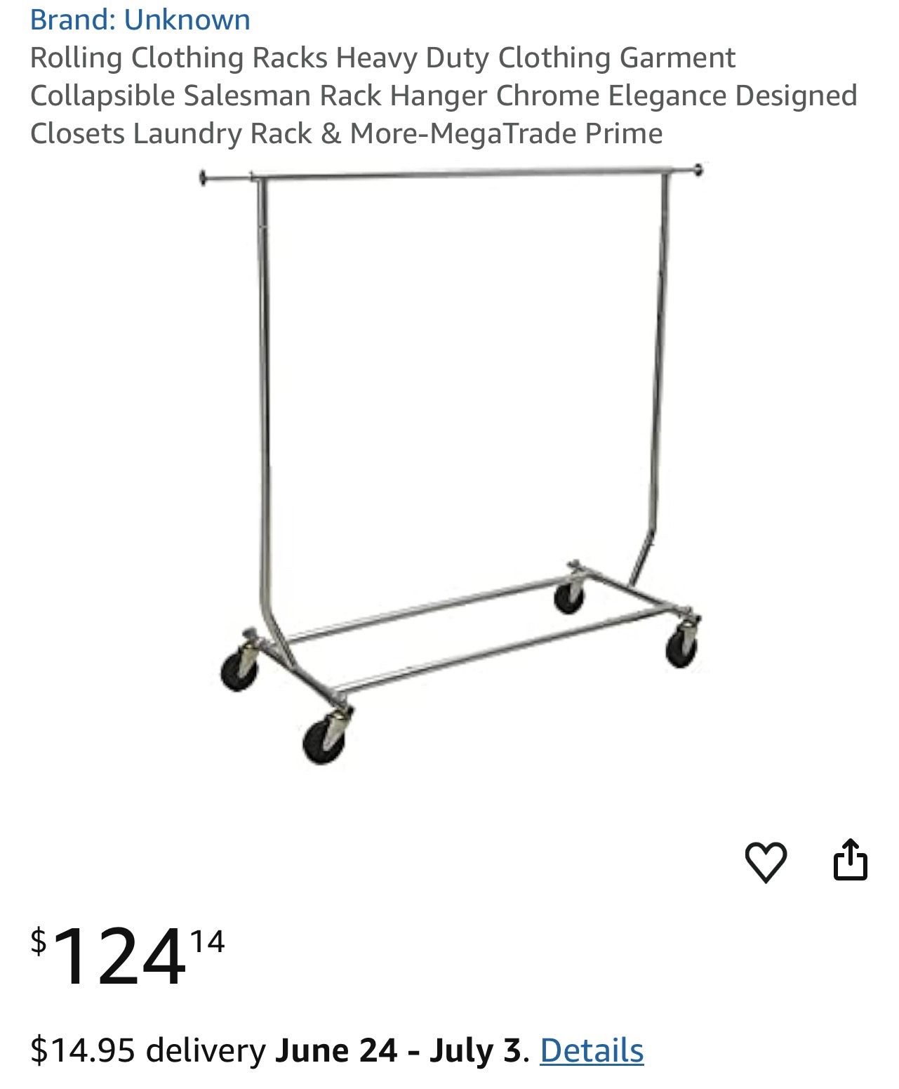 Rolling Clothing Racks Heavy Duty Clothing Garment - photo 4