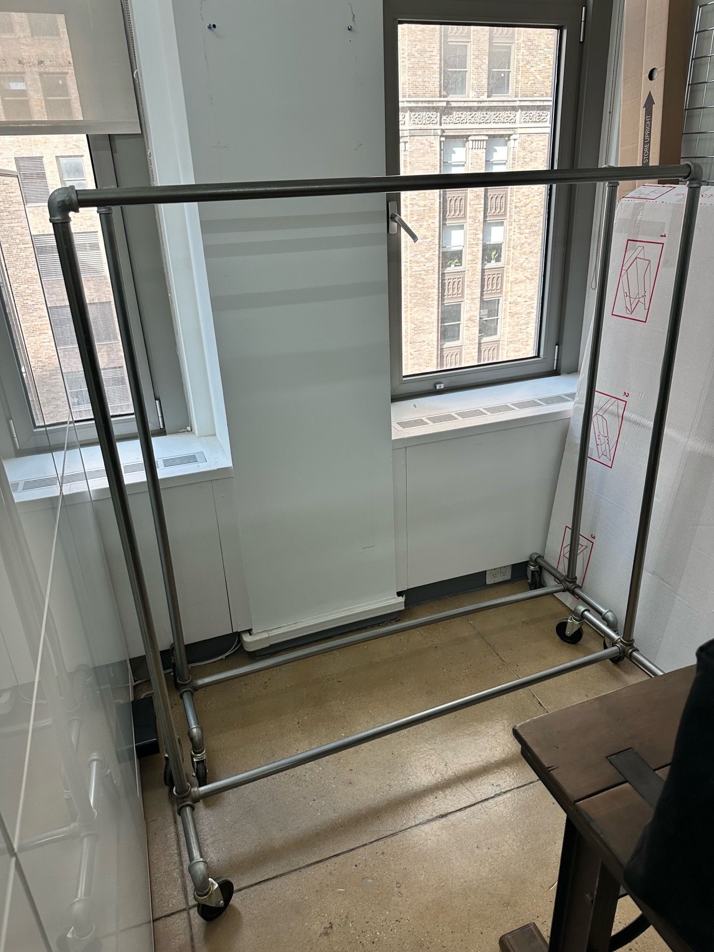 Mobile Industrial Garment Rack | Freestanding Rolling Clothes Ra