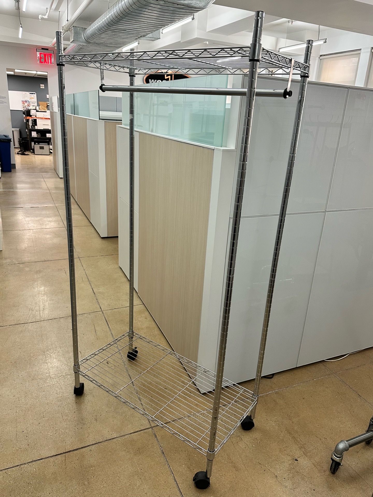 Mobile Industrial Garment Rack | Freestanding Rolling Clothes Ra