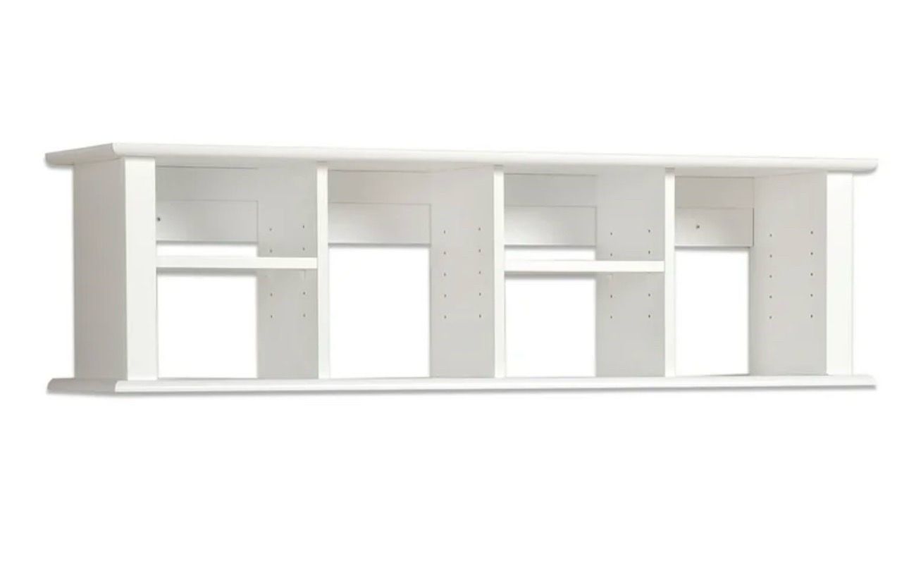 Prepac Home Office Wall Mounted Desk Hutch, White