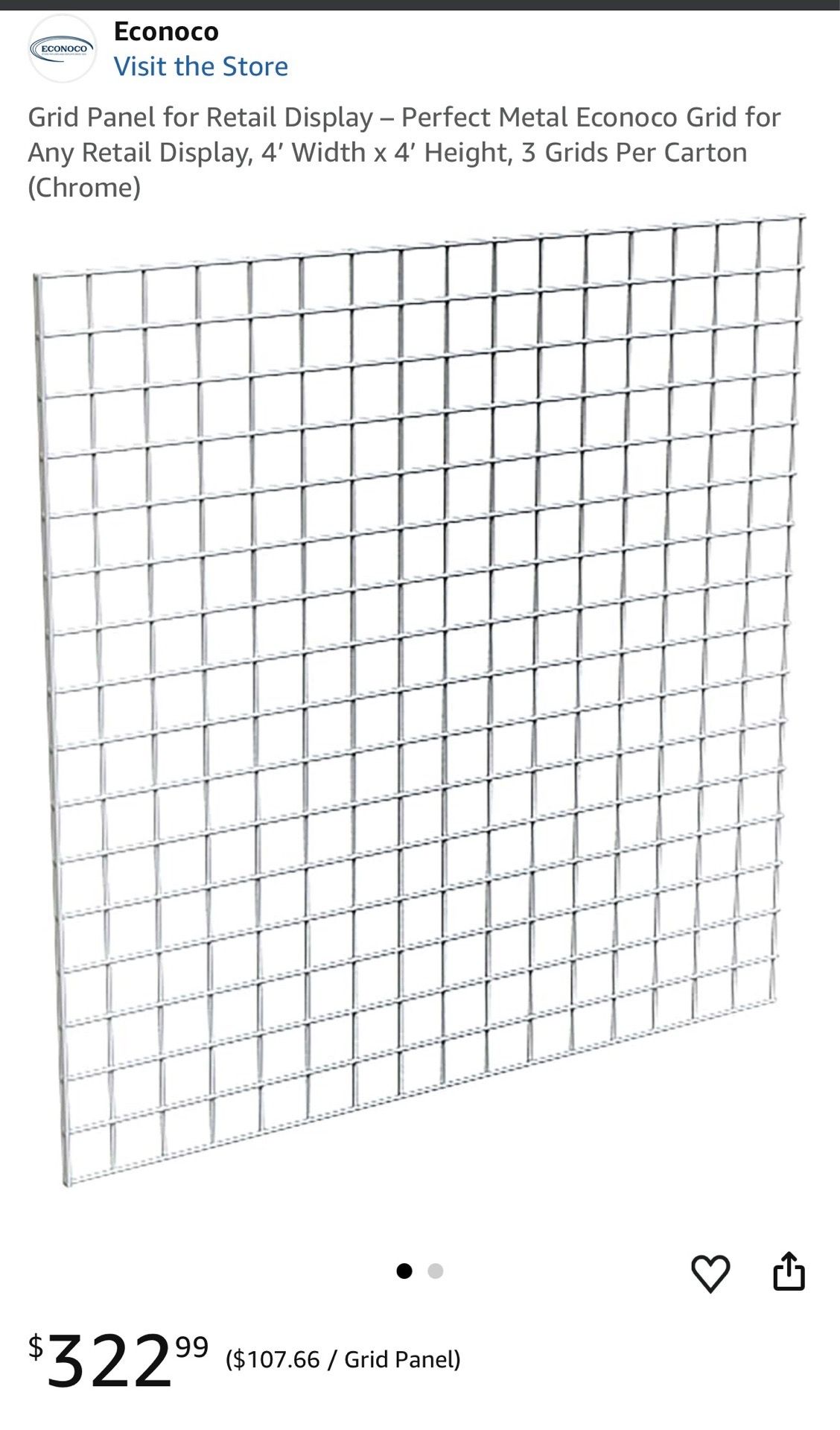 Grid Panel for Retail Display