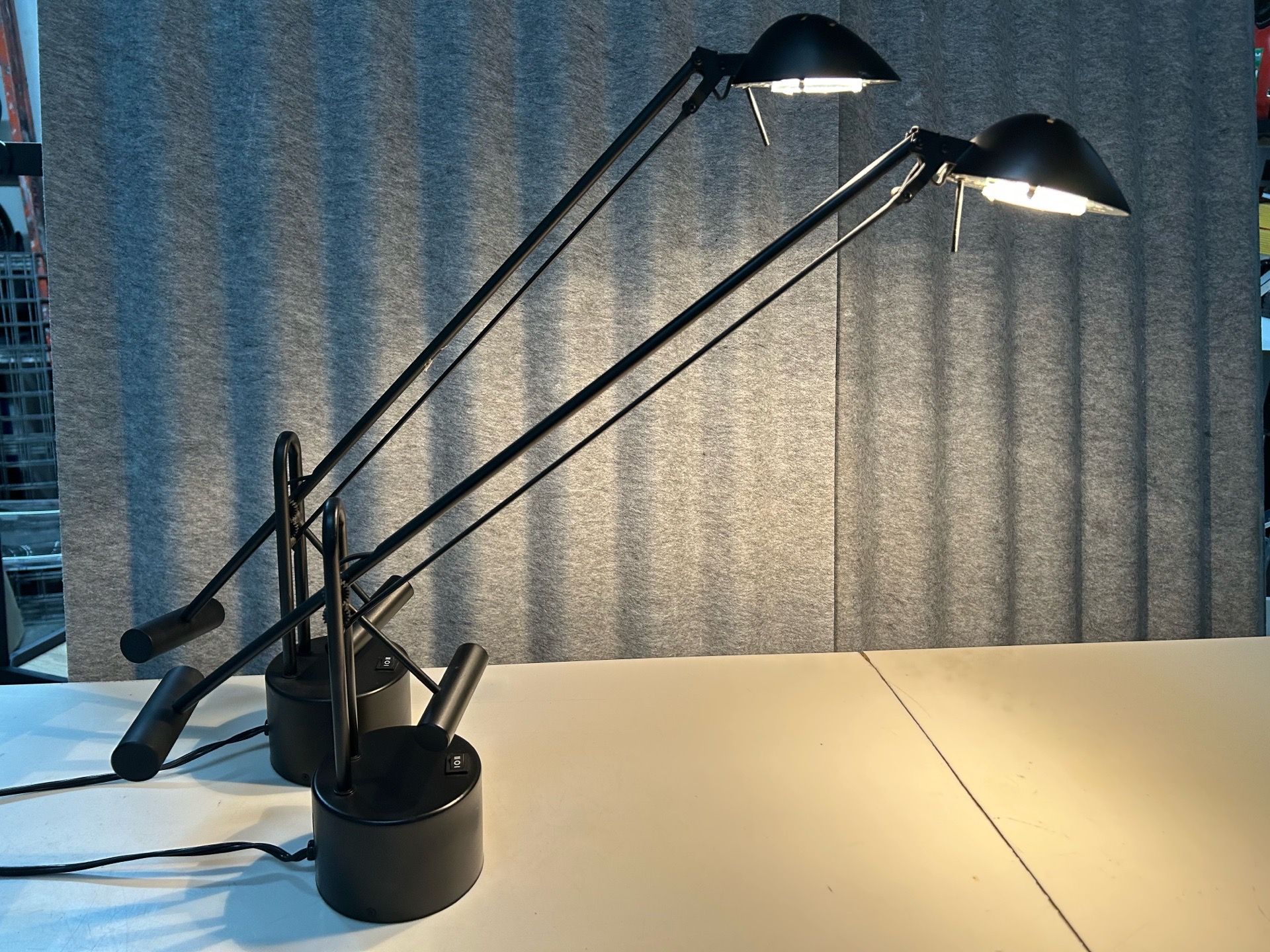 Italian Vintage Black Steel Desk Lamp by Stilplast, 1980's