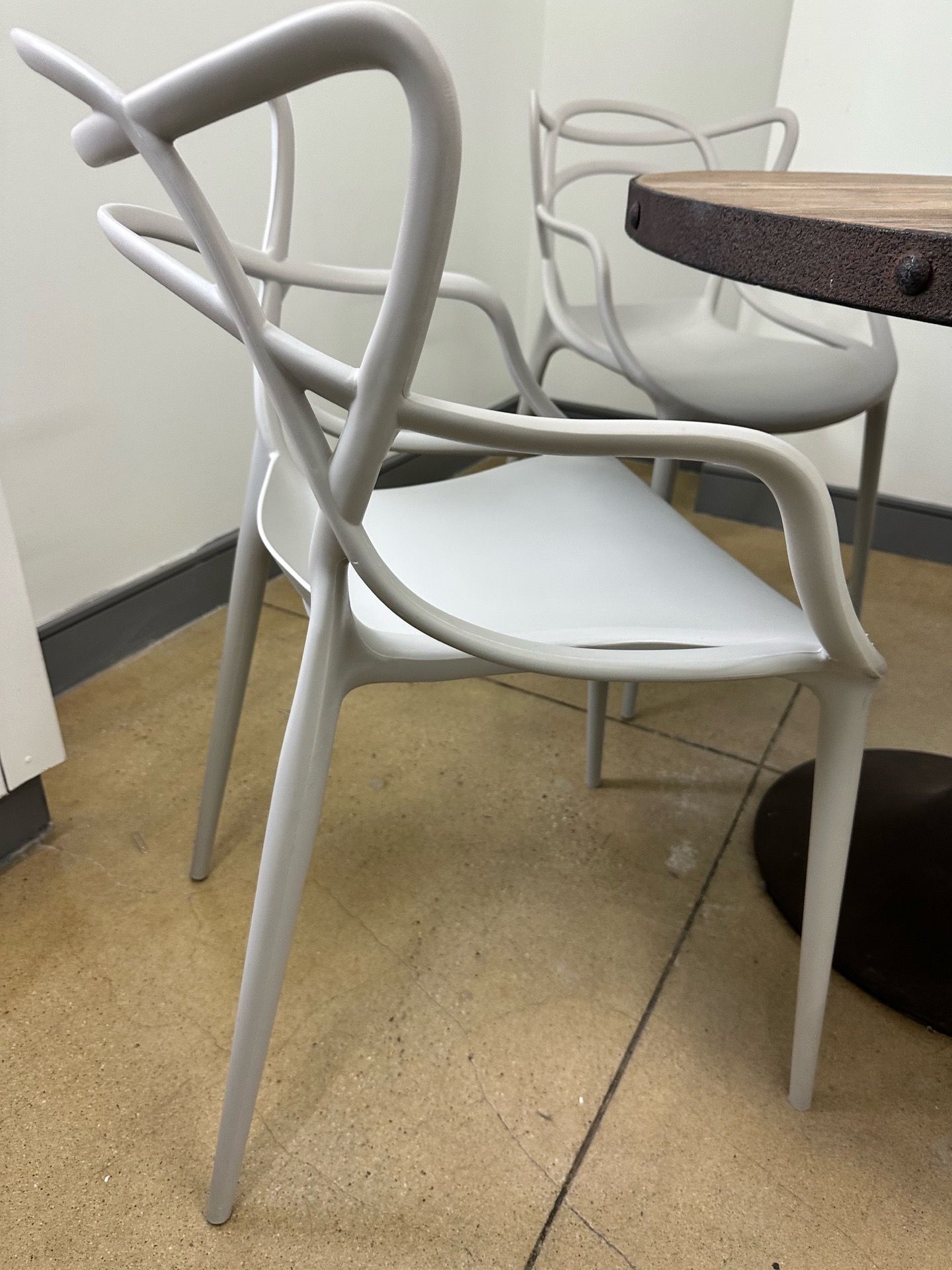 CB2 Chairs Acrylic & Chrome Bar Stools Set of 4 - photo 4