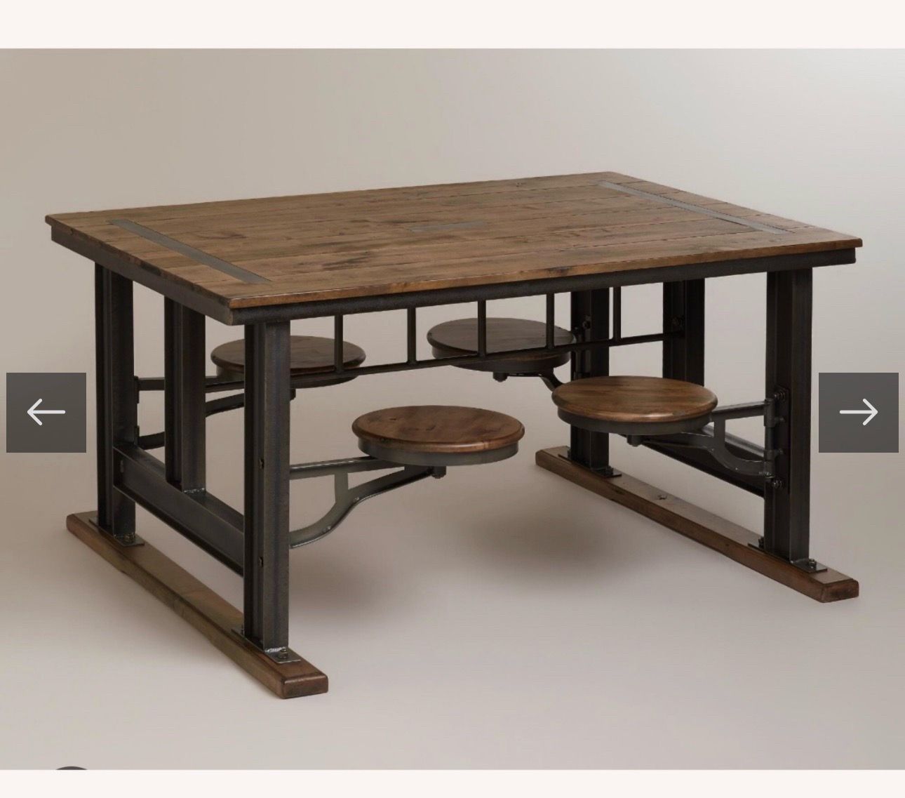 World Market Gavin Table with Attached Stools
