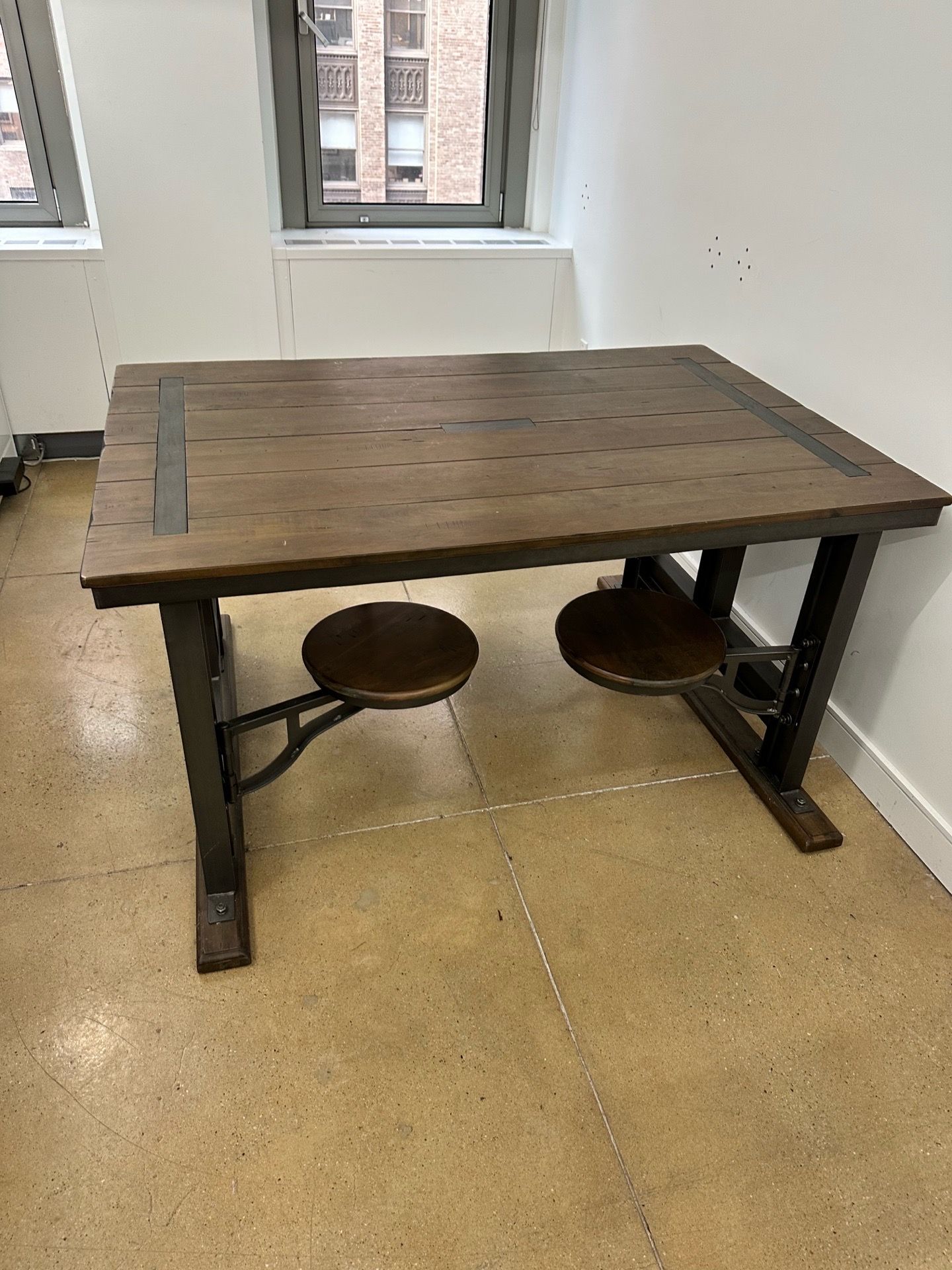 World Market Gavin Table with Attached Stools - photo 2