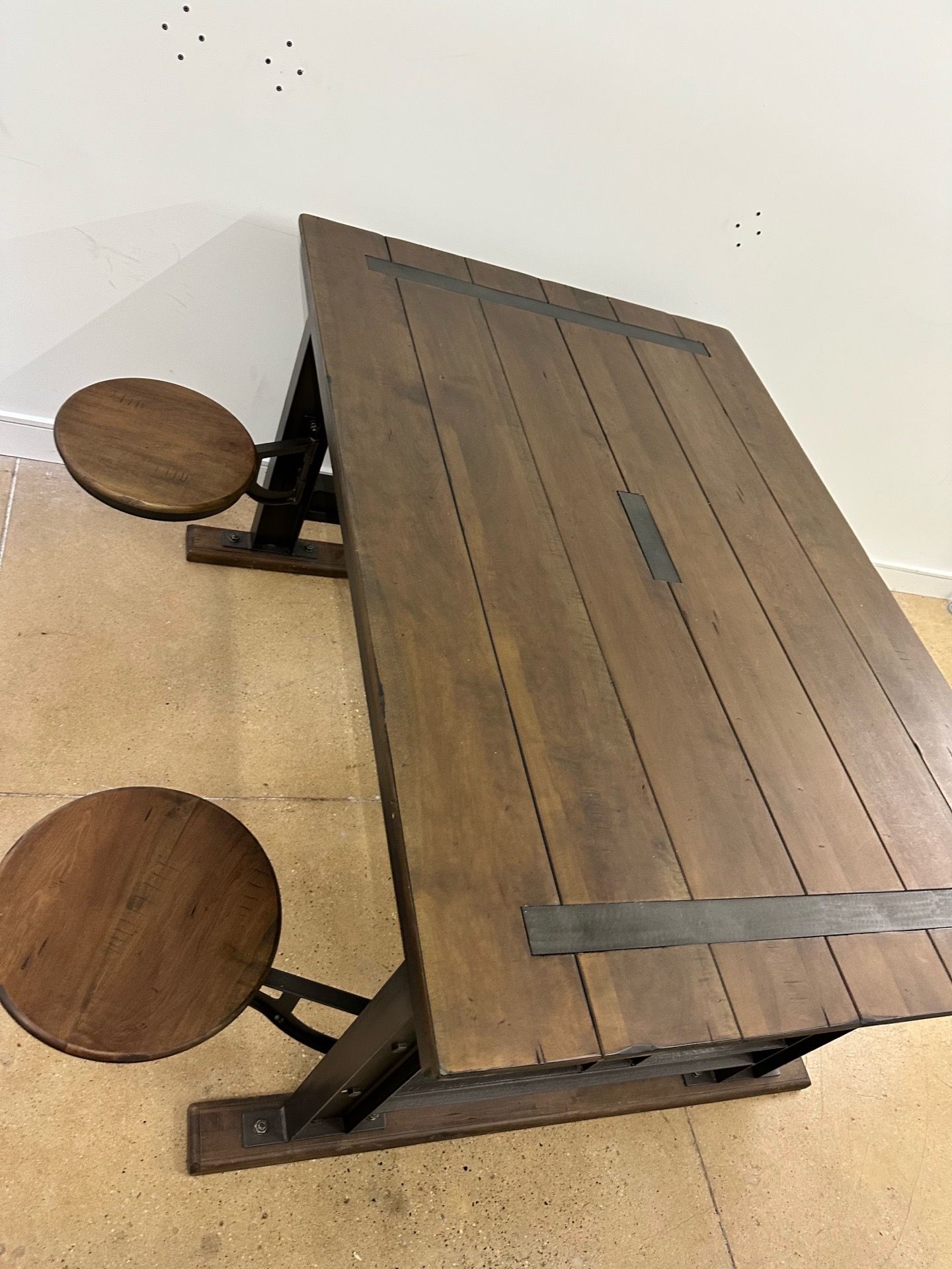 World Market Gavin Table with Attached Stools - photo 3