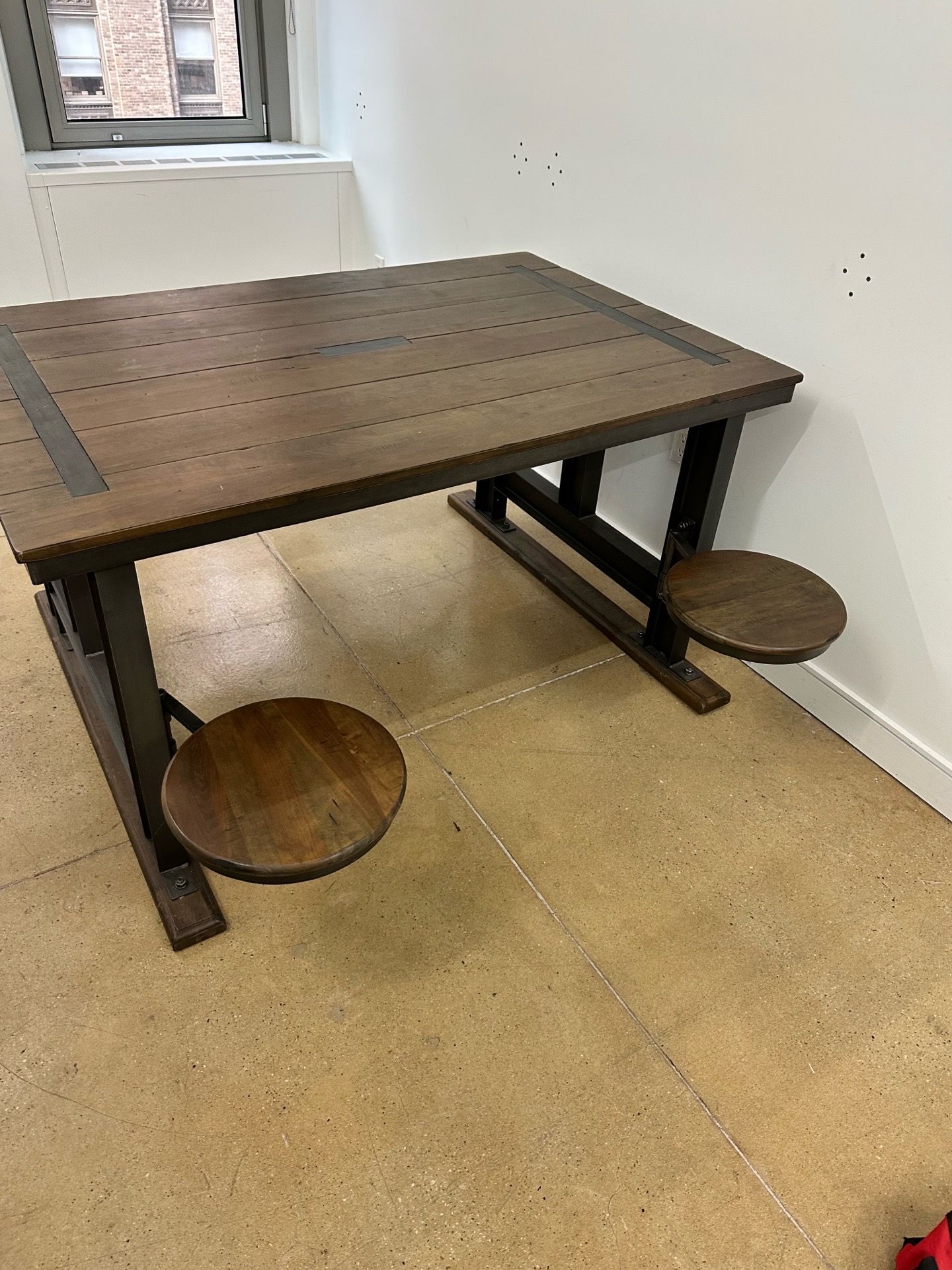 World Market Gavin Table with Attached Stools - photo 4