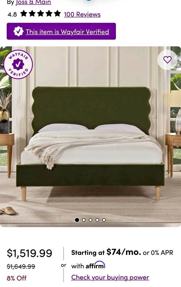 Brand new Upholstered Bed