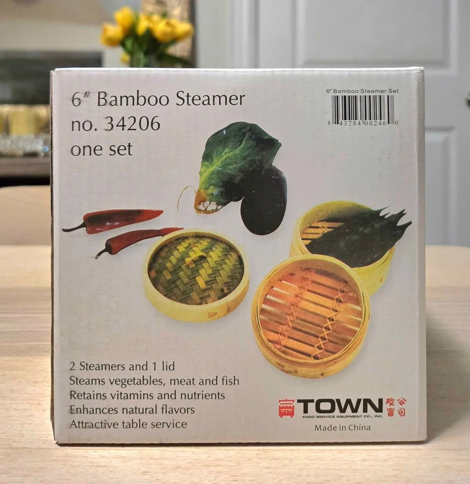New 6" Bamboo Steamer Set - photo 2