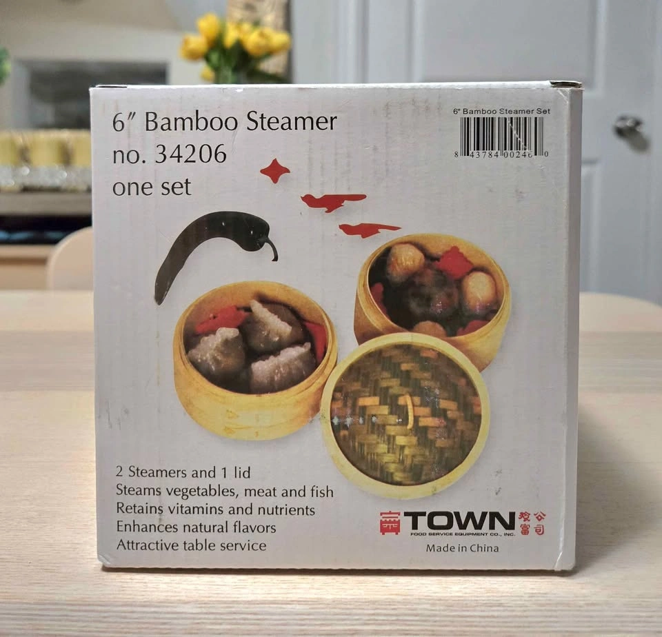 New 6" Bamboo Steamer Set - photo 4