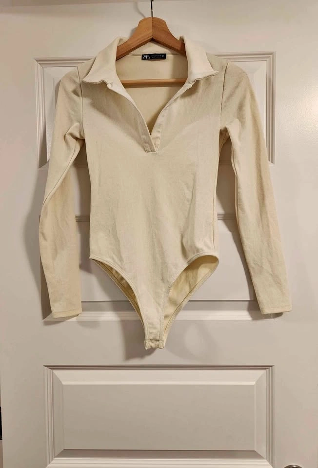 ZARA Collared Bodysuit – Women’s Size Small (S)