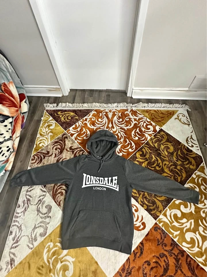Lonsdale London Hoodie Grey Size L UK Streetwear
