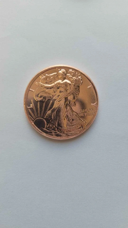1oz Walking Liberty Collectible 999 Copper - photo 3
