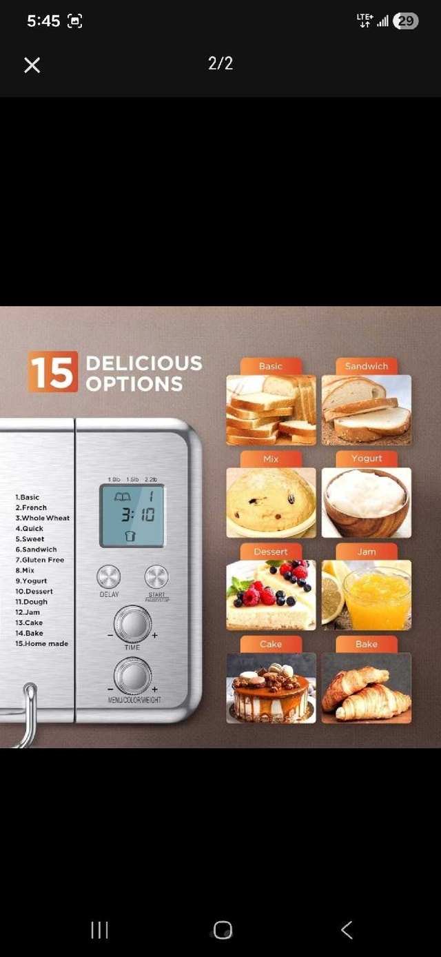 Calmdo Bread Maker - photo 2