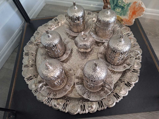 Silver Turkish Coffee Set