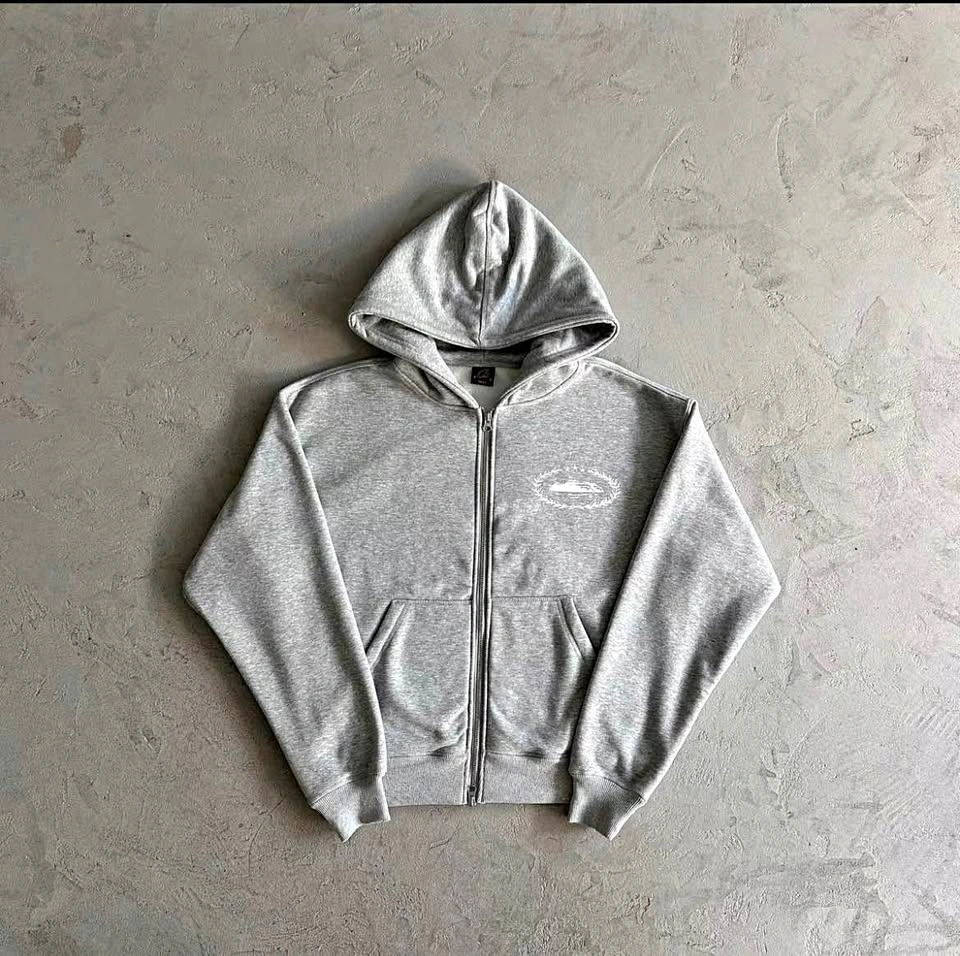 Grey Corteiz Zip Up Hoodie (FULL SET CHEAPER)