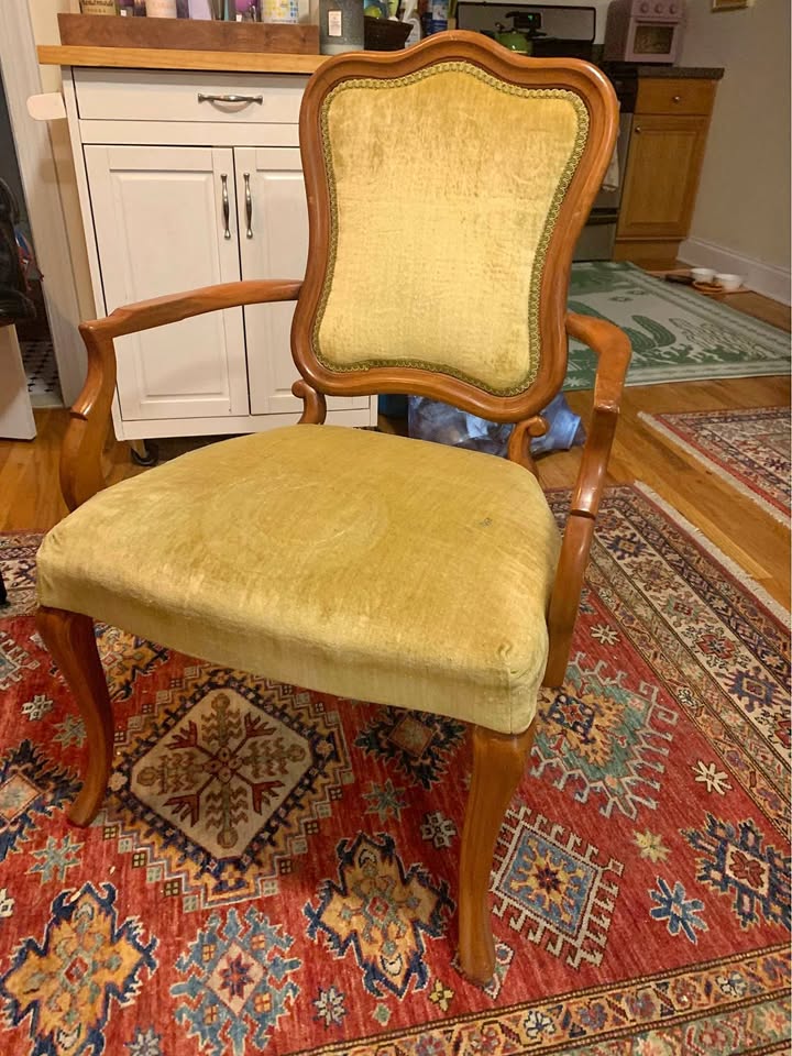 Vintage Green Chartreuse Desk or Living Room Chair