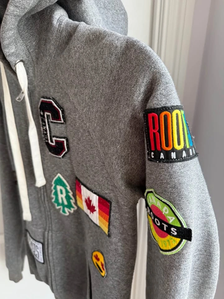 Roots Canada Camp Patches Zip Up Hoodie Women's Size XS - photo 3