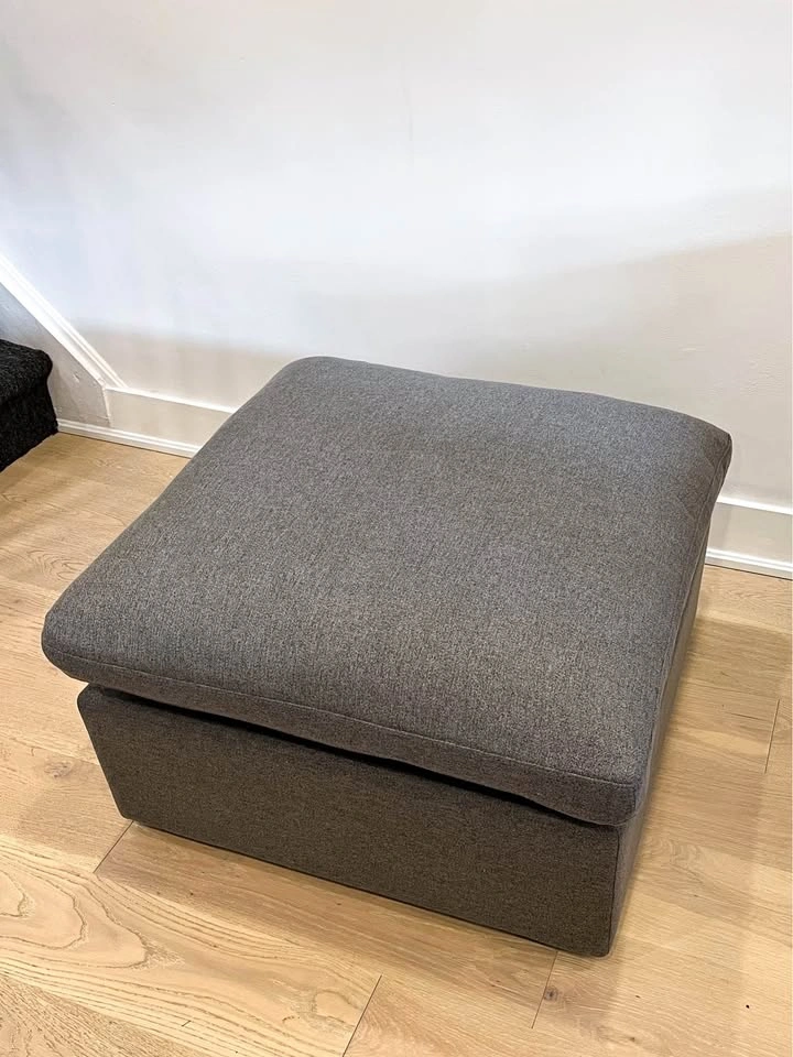 Cozey Ciello Storage Ottoman in Storm Grey ⚽