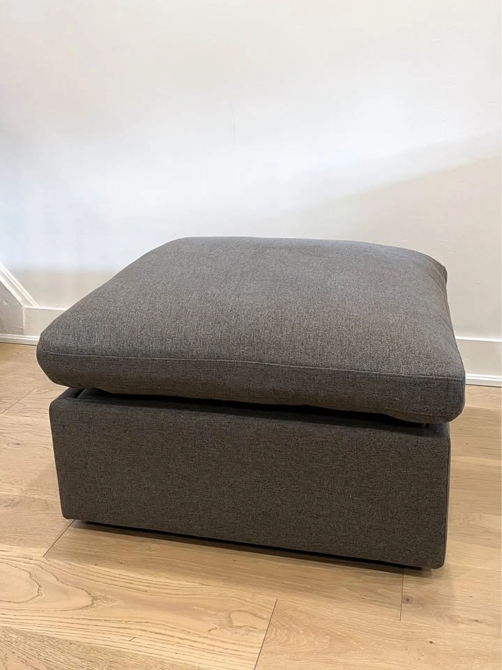 Cozey Ciello Storage Ottoman in Storm Grey ⚽ - photo 2