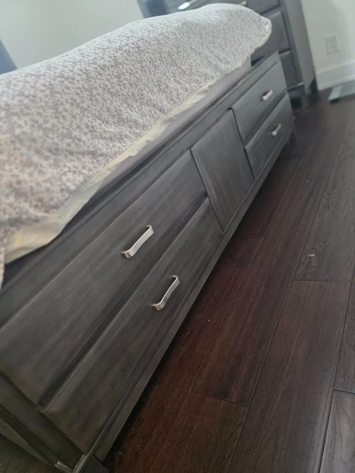 Ashley King Size Bedroom Set w/ Storage - Good Condition - photo 3