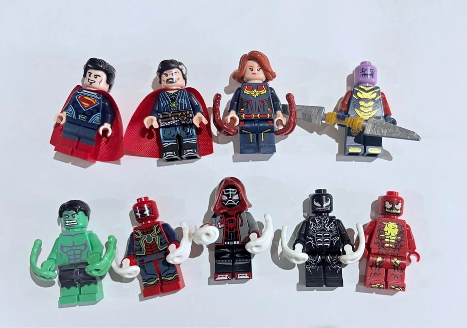Marvel & DC Custom Character LEGO Minifigure Lot