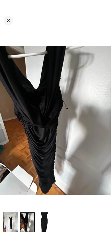Saks Fifth avenue black ruched dress - photo 2