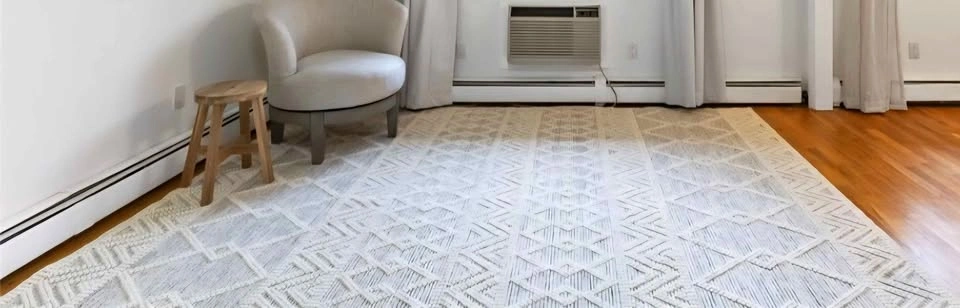 2 Flat-weave charcoal/cream area rugs 8x10 - New