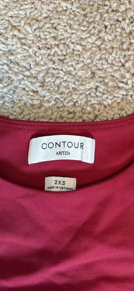 Aritzia Red Contour Cropped Top - photo 3