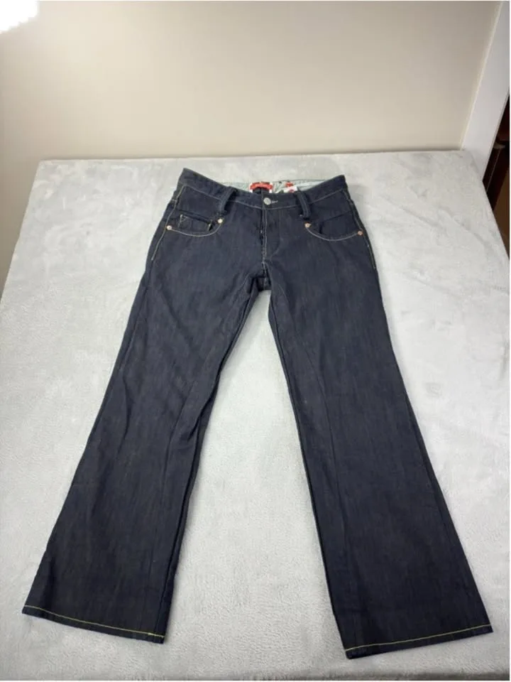 Ed Hardy Men's Size 34x31 Embroidered Logo Button Fly Jeans - photo 2