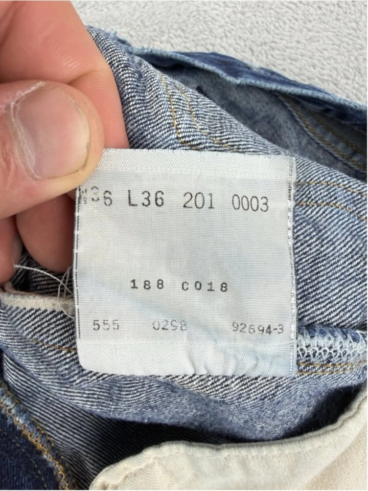 VTG Levi's 201xx Men's Sz 32x28 Selvedge Buckle Back 555 - photo 2