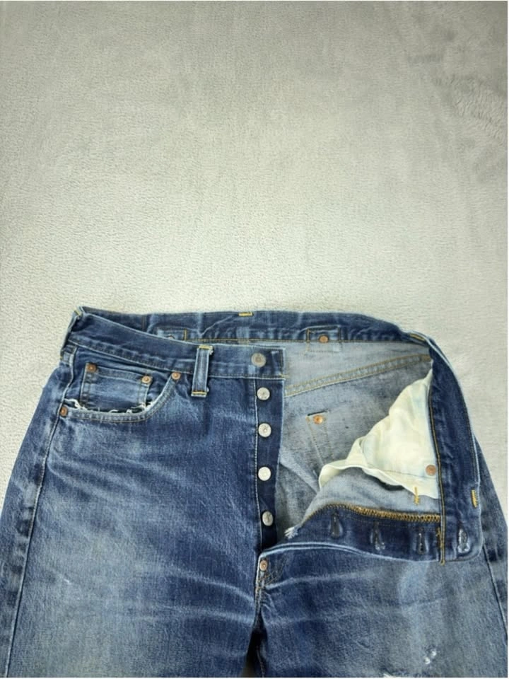 VTG Levi's 201xx Men's Sz 32x28 Selvedge Buckle Back 555 - photo 5