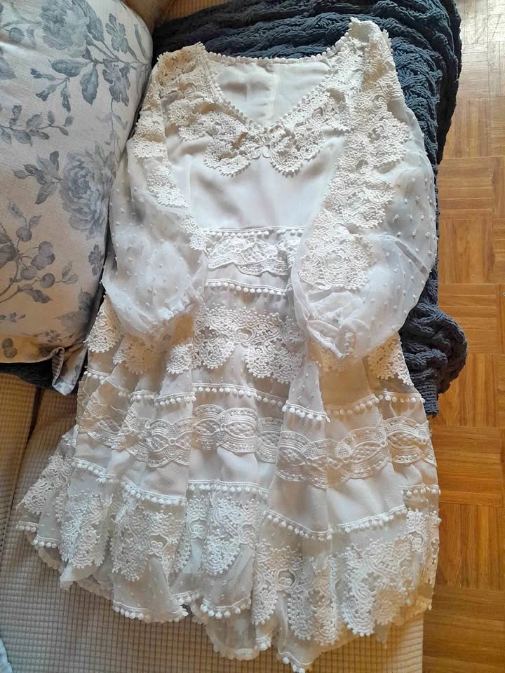 Women's V-Neck Bohemian Dress Size XS