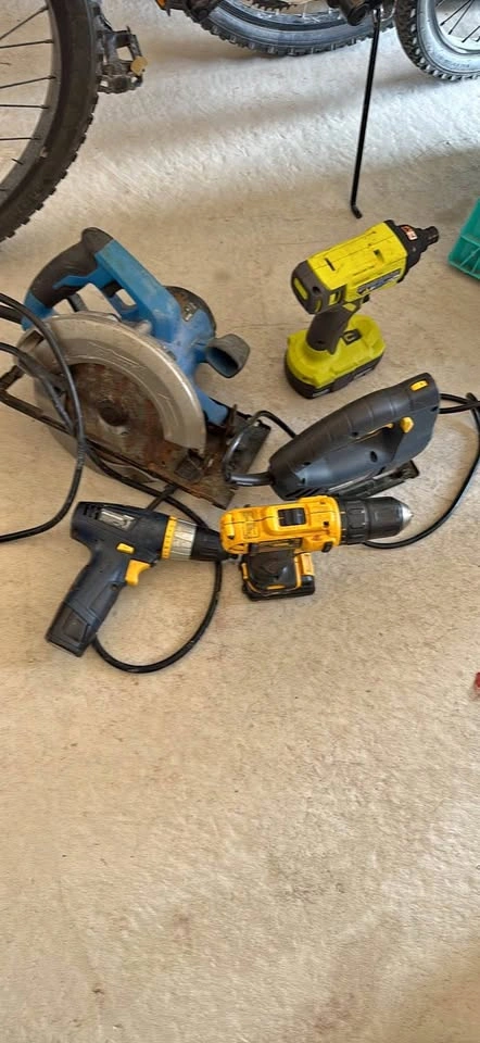 Ryobi DeWalt Power Tools Lot Drills Circular Saw Jigsaw