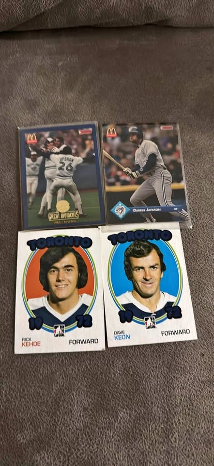 Baseball and Hockey Trading Cards - Ernie Upshaw, Darrin Jackson